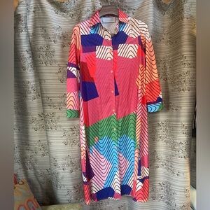 Colorful Geometric Patterned Dress